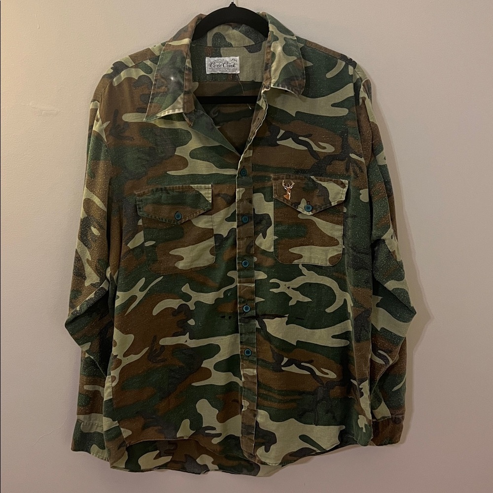 Camouflage Button-Up Shirt